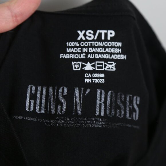 1987 Guns N Roses "Was Here" Vintage Tour Band Rock Tee Shirt 80s 1980s Size XS - Picture 4 of 5